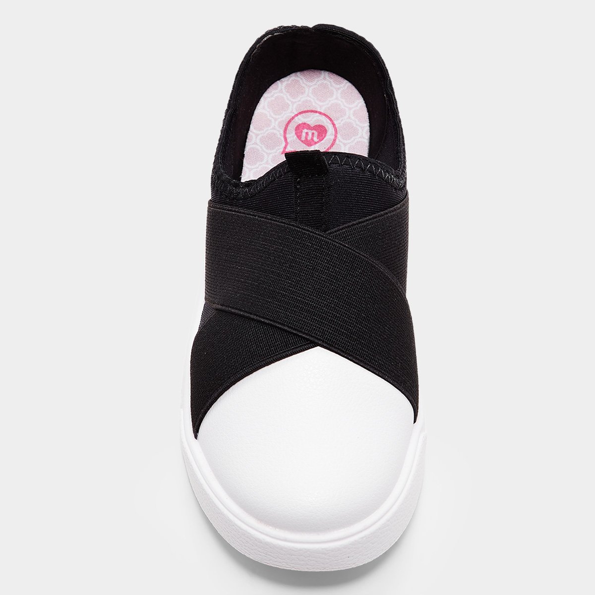 Miniatura Tênis Infantil Molekinha Menina Preto+Branco - 26