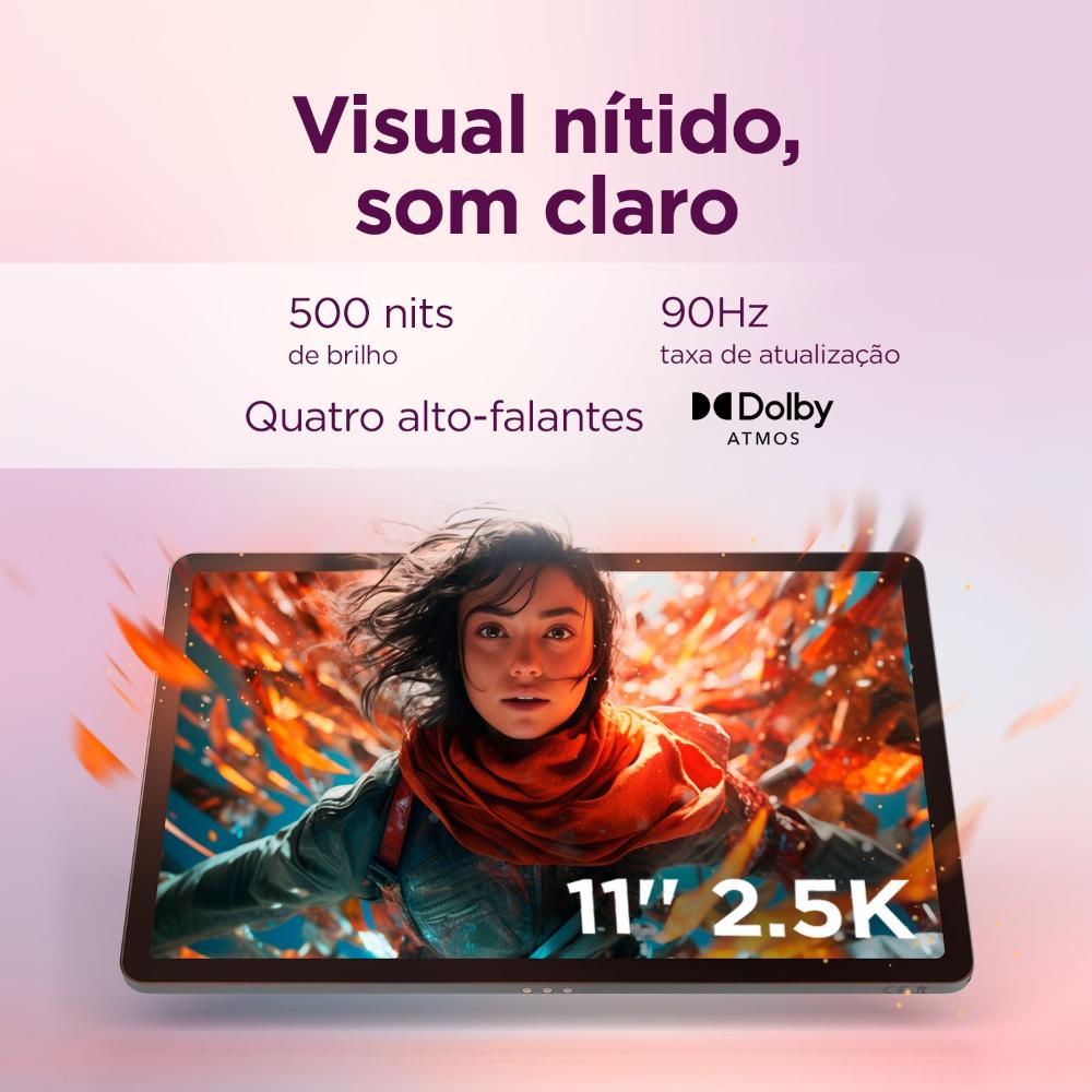 Tablet Lenovo Idea Tab Octa Core 8GB RAM 256GB Com Capa e Caneta Luna Grey - ZAFR0959BR