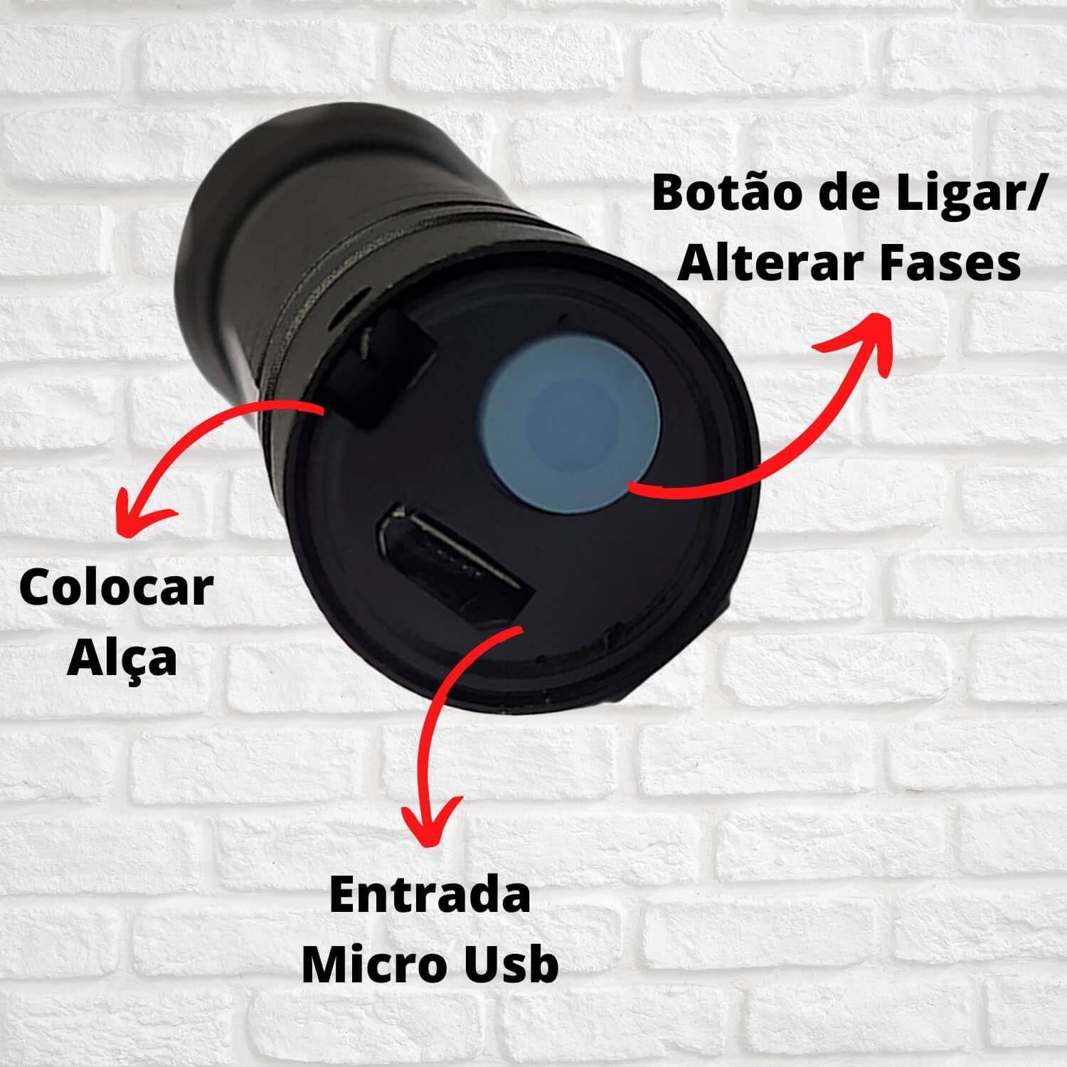 Raquete Eletrica Mata Mosquito Pernilongo Com Mini Lanterna