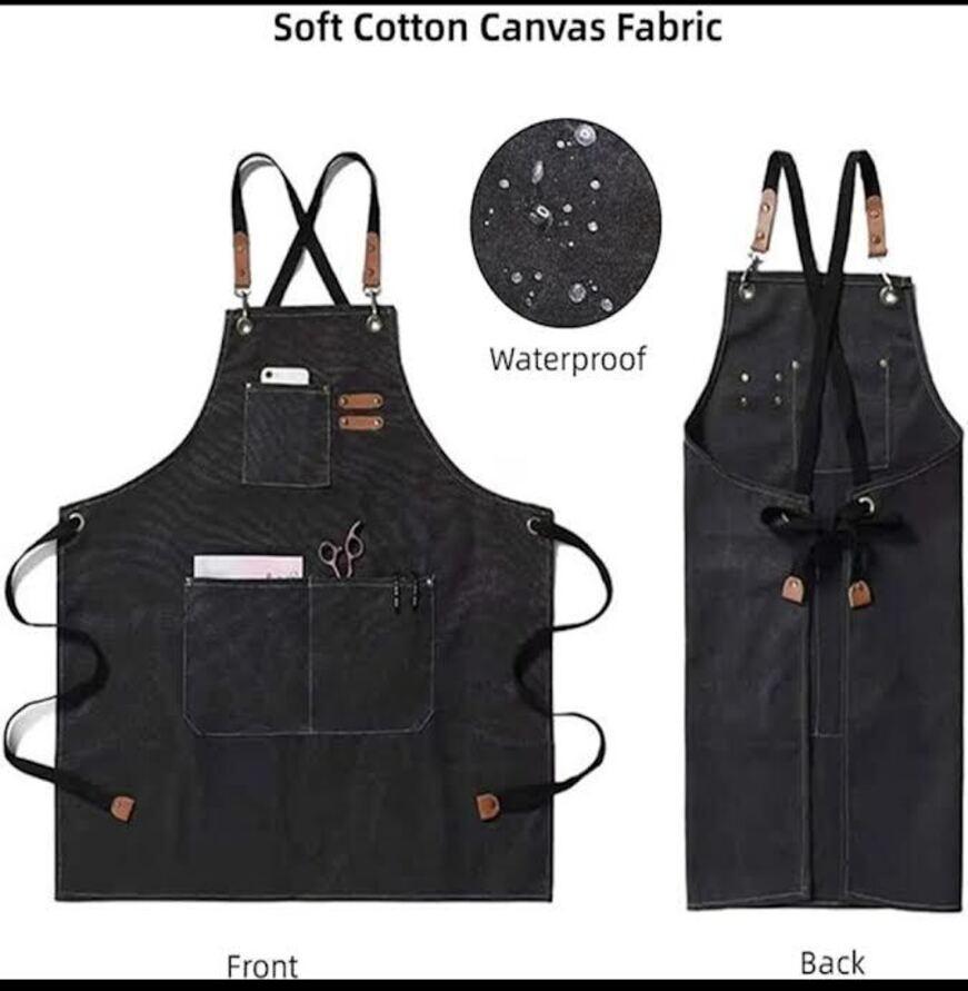 Miniatura Avental Impermeável Multifuncional Bolsos Bem Forte Preto