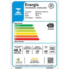 Geladeira Electrolux Frost Free TF71S Duplex Efficient com AutoSense Inox Look - 480 litros 110V