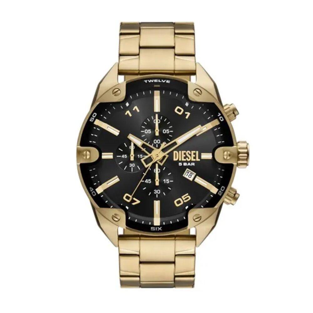 Miniatura Relógio Diesel Spiked Masculino Dourado Dz4678B1 P2Kx