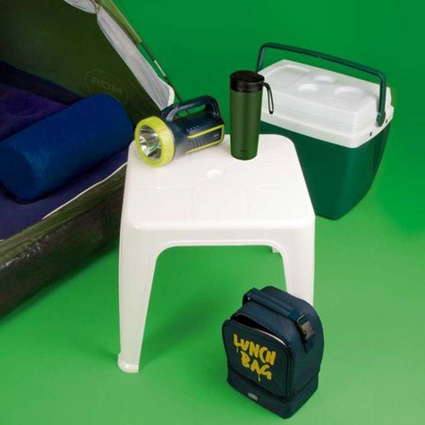 Miniatura Mesa De Plástico De Apoio Multiuso Branca 43X51Cm Mor