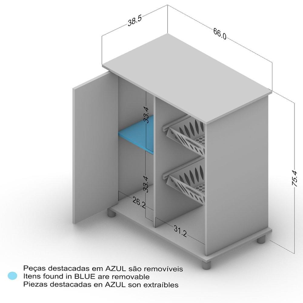 Fruteira 1 Porta 2 Cestos Cuiabá Politorno Branco