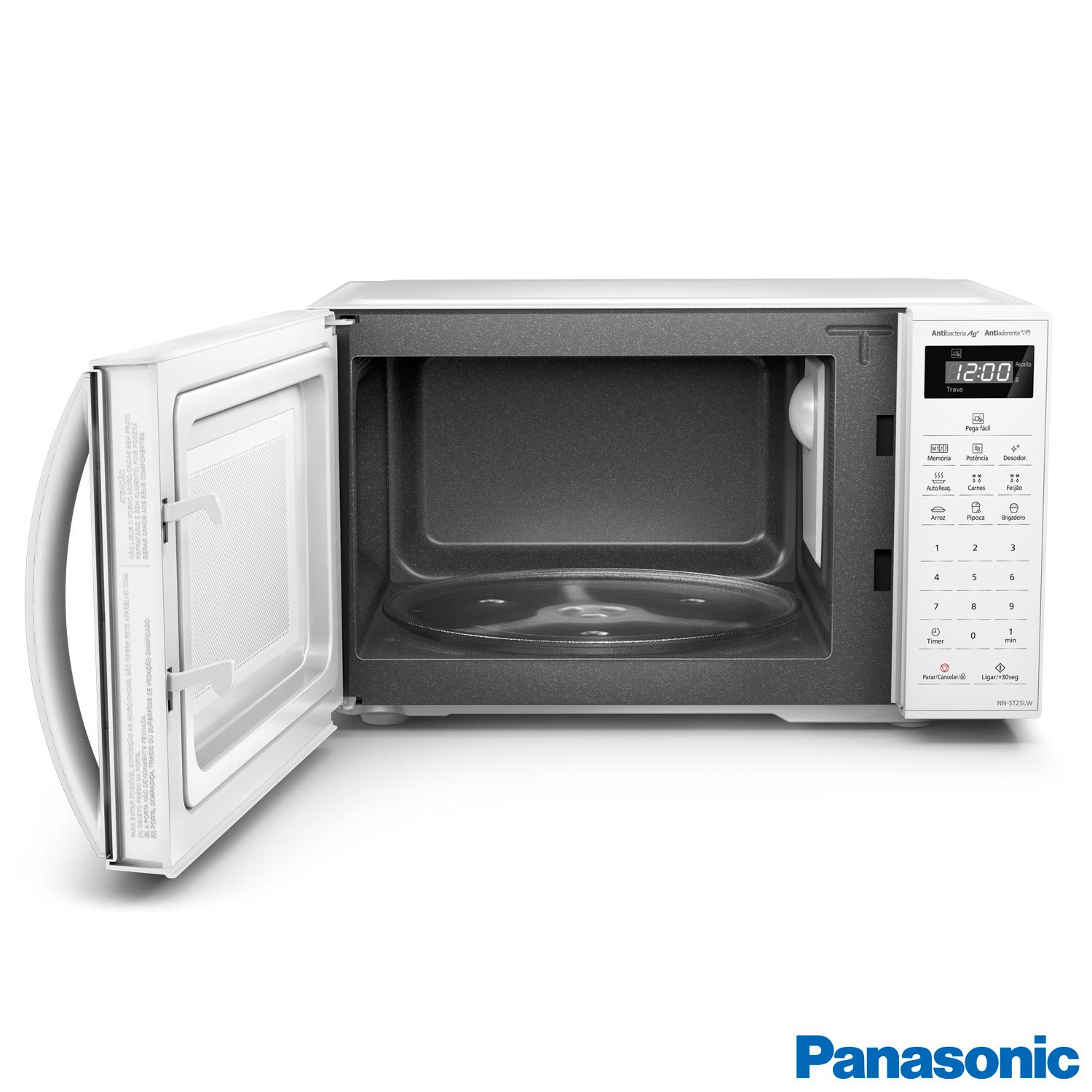 Miniatura Micro-ondas de Mesa Panasonic com 21 Litros de Capacidade Branco - NN-ST25LWRU 220