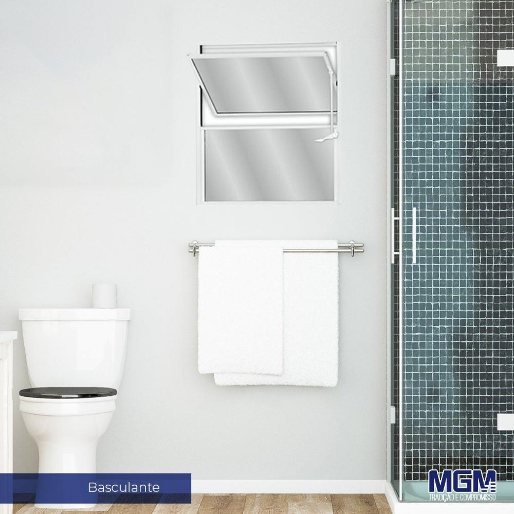 Miniatura Janela Basculante Basculante com 1 báscula e 1 fixo 40x100 MGM Branco