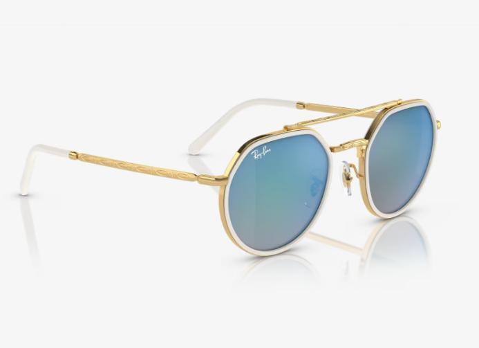 Miniatura Óculos de Sol Ray-Ban Round Metal Dourado 48mm