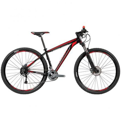 Miniatura Bicicleta Caloi Explorer Expert 2018 Preta/vermelha Tam.17