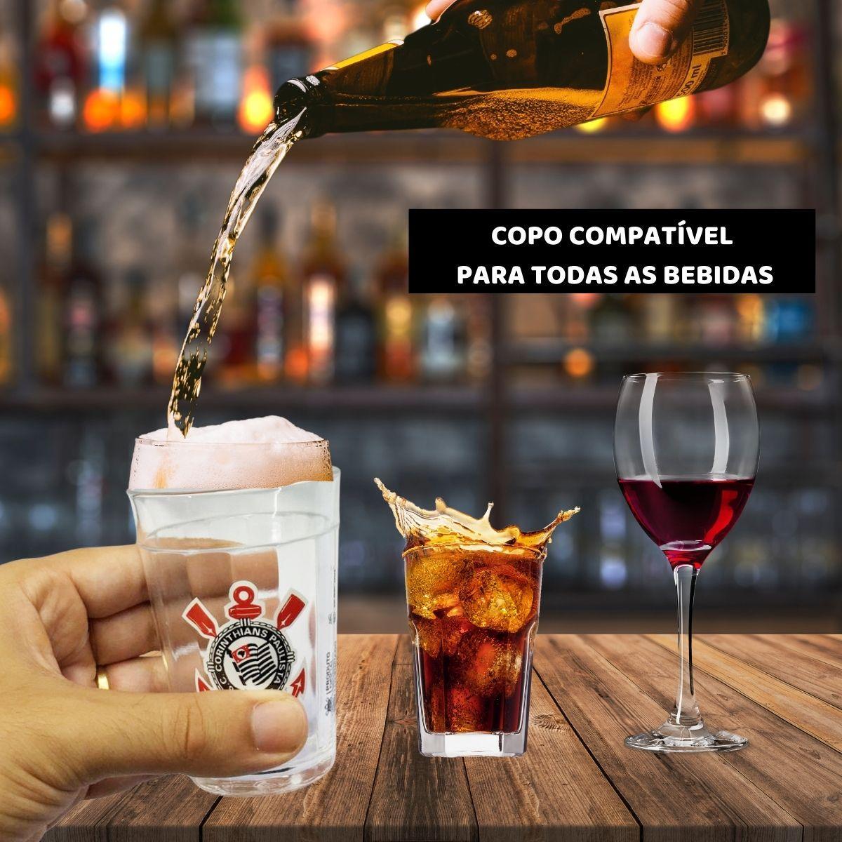 Kit 1Un Copo Americano Vidro 190Ml Tradicional + Balde