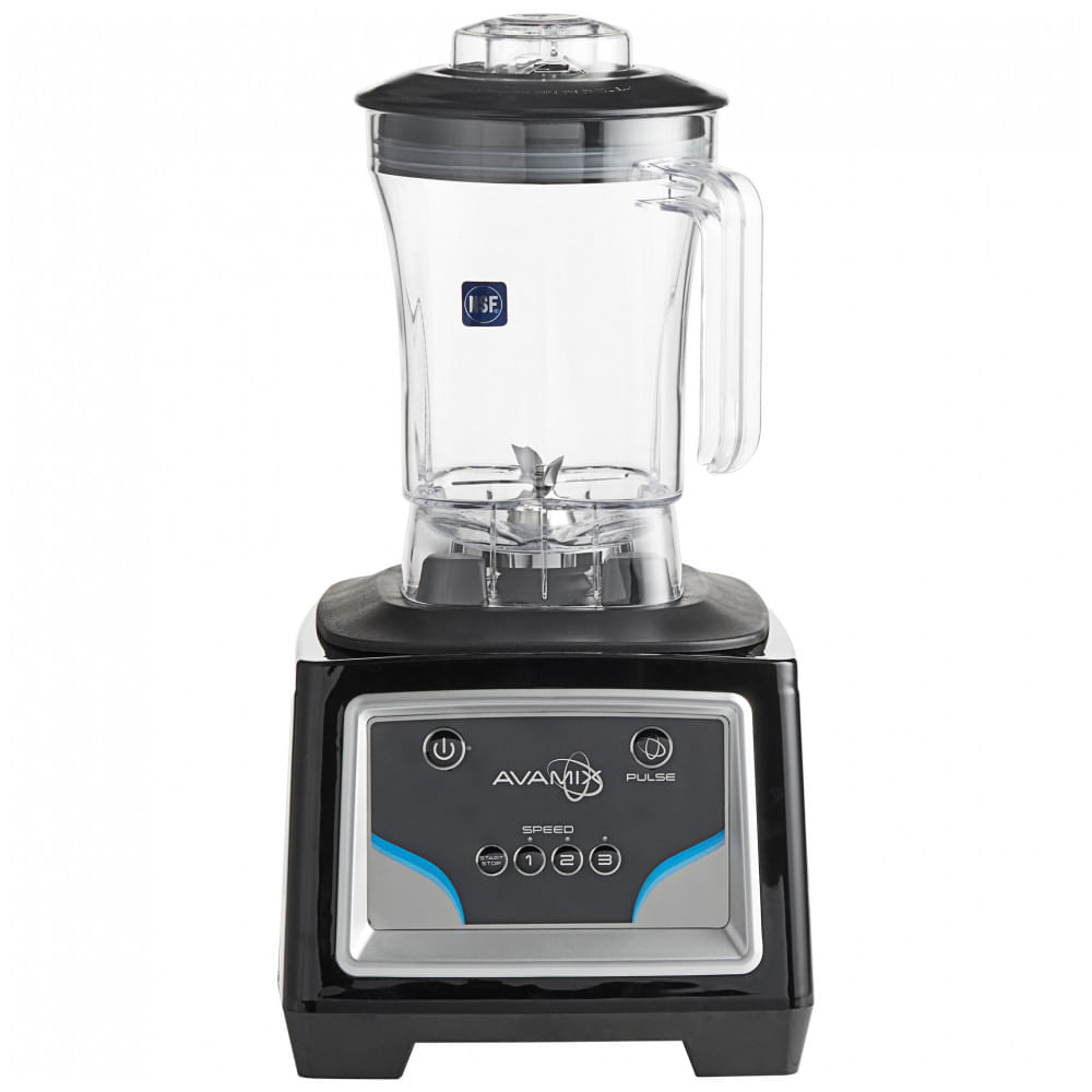 Miniatura Liquidificador Industrial AvaMix BX1100K 3 1/2 hp com Controle de Teclado, Velocidade Ajustável e Recipiente de Tritan de 1,4 litros 110V