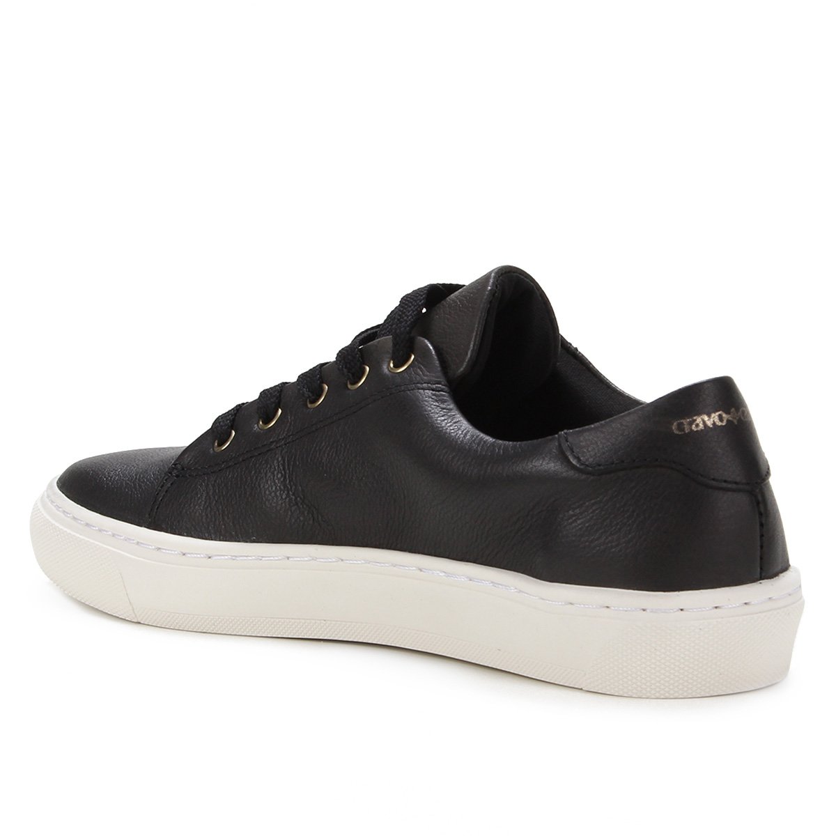 Miniatura Tênis Couro Cravo & Canela Básico Feminino Preto - 34