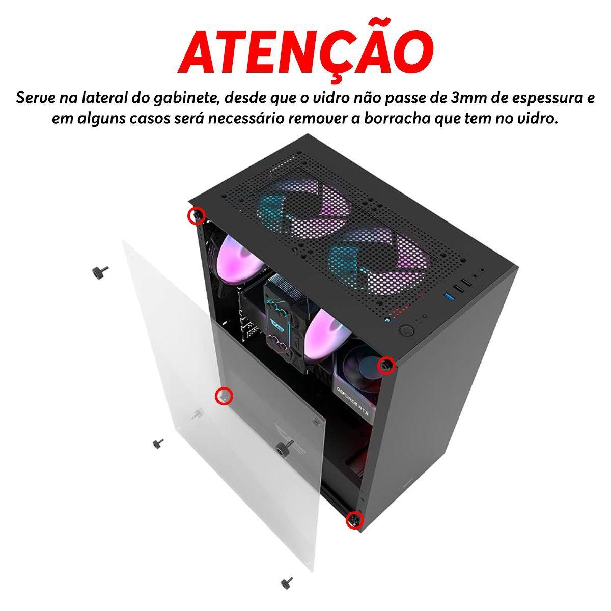 Kit 7X Parafuso Para Pc Gamer Colorido Gabinete Computador