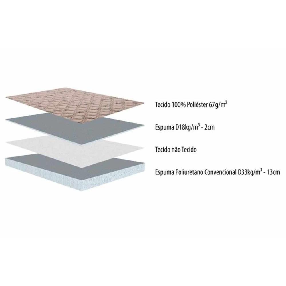 Miniatura Cama Box Baú Queen: Colchão Espuma D33 Herval Cannes + Base Crc Courano White(158x198)