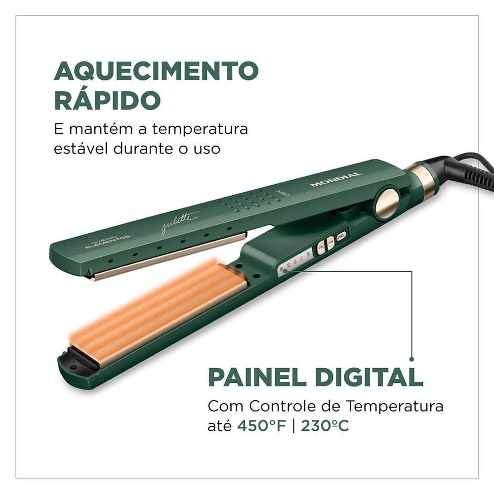 Miniatura Prancha Alisadora By Juliette Mondial Verde Oliva 60W Bivolt Bivolt