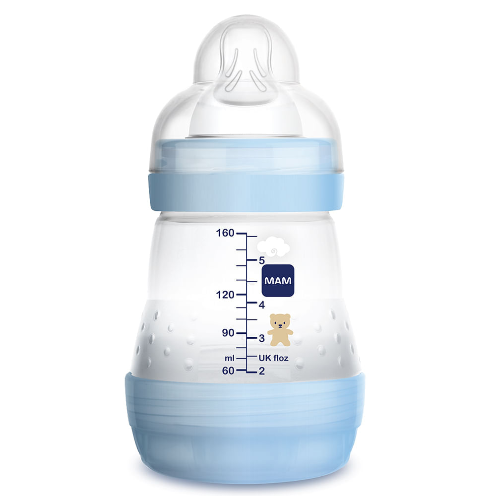Miniatura Mamadeira Mam Easy Start 0 Meses Azul 130ml Ref:4655