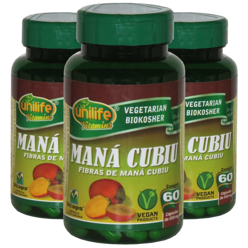 Miniatura Kit 3 Maná Cubiu - 60 Cápsulas Unilife