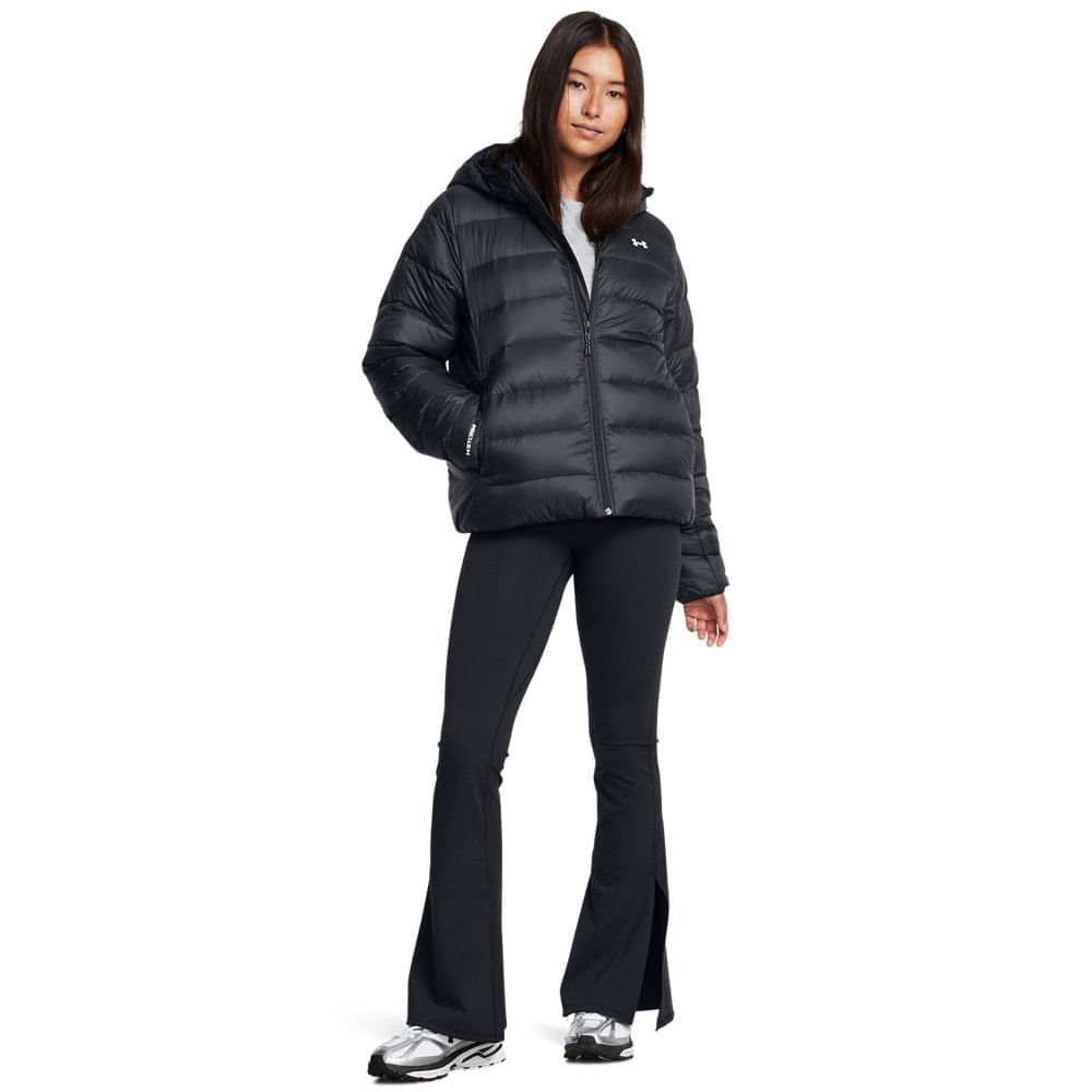 Miniatura Jaqueta Feminina Under Armour Legend Down Hooded Preto - G
