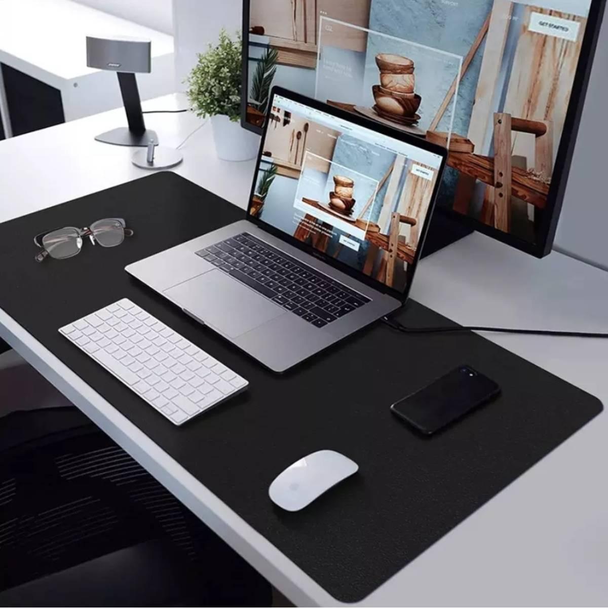 Mouse Pad 120X60M Gigante Home Office Escritorio Preto Slim