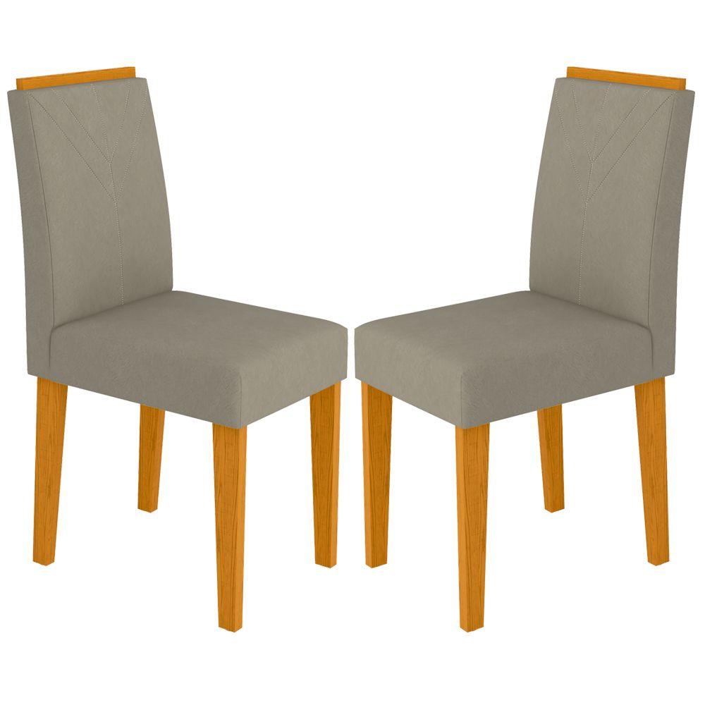 Miniatura 2 Cadeiras Sala De Jantar Amanda Ype Marrom Claro