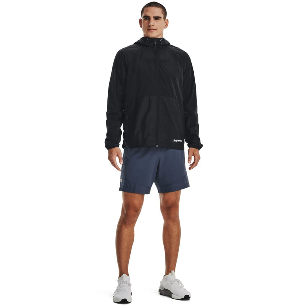 Miniatura Jaqueta de Treino Masculina Under Armour Rush Woven FZ Preto - G