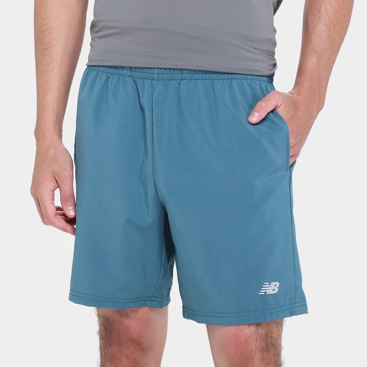 Miniatura Bermuda New Balance Sport Essentials 7 Masculina Verde - G