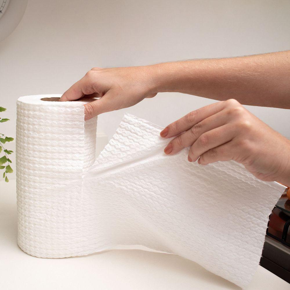 Miniatura Rolo Com Panos Lava E Seca 25 Pecas - Simplo Branco