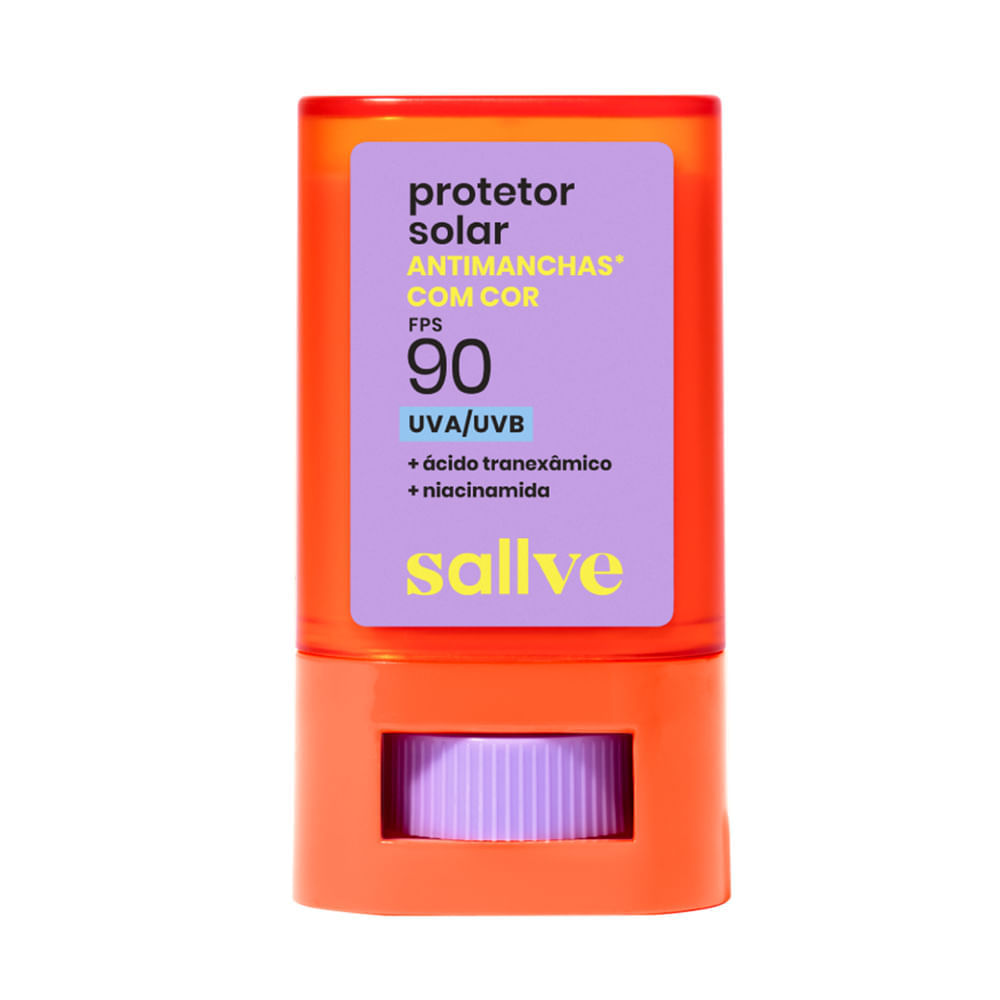 Miniatura Protetor Solar Bastão Sallve Antimanchas com Cor Fps 90 Cor 1