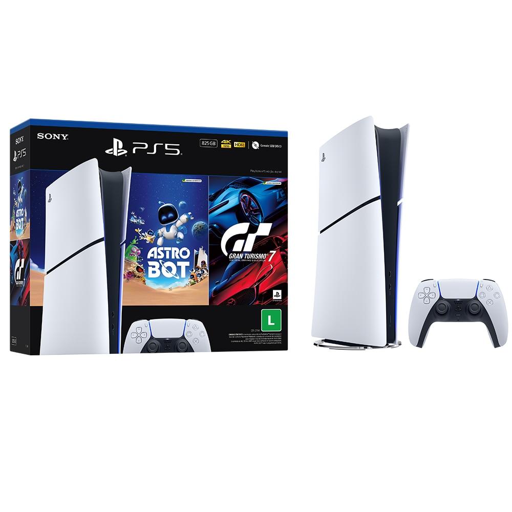 Miniatura Console Sony PlayStation 5 Slim, Edição Digital, 825 GB - Mais 2 Jogos