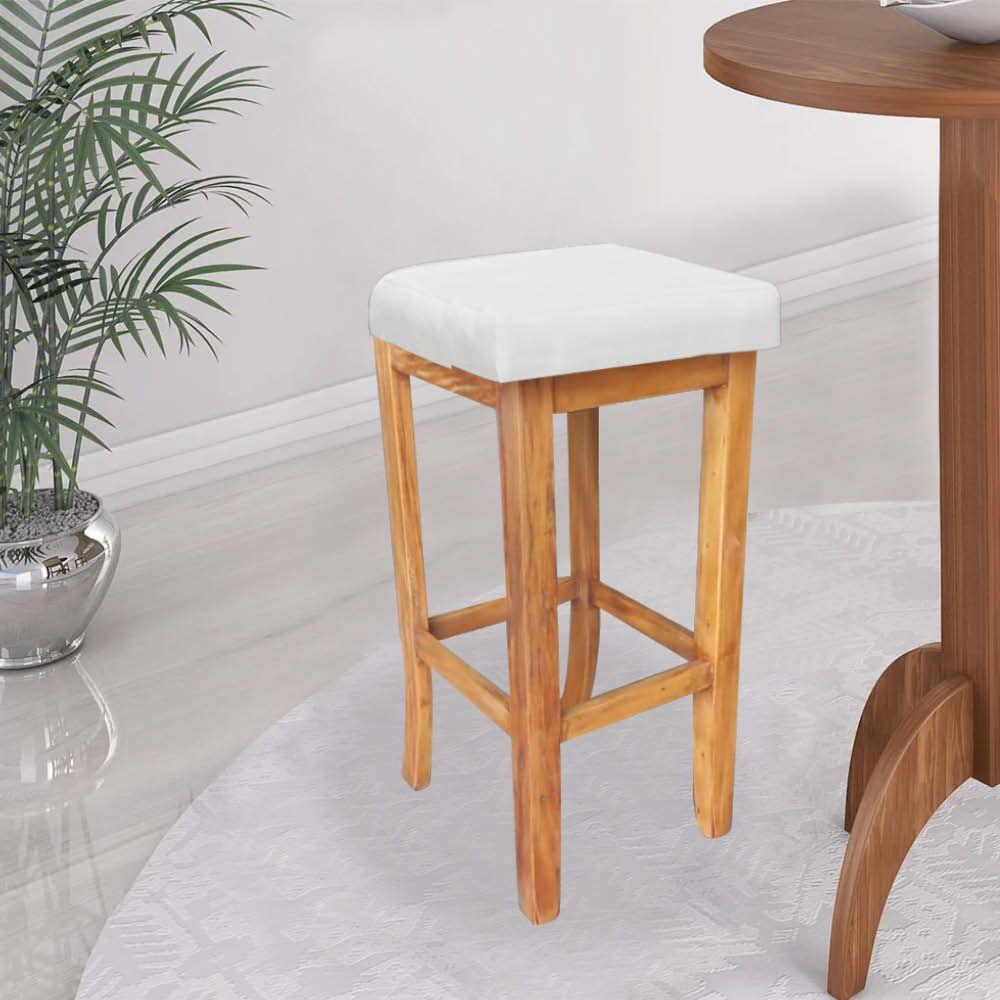 Miniatura Banqueta Alta Ben Gourmet Balcão Bistrô Cozinha Sintético Branco - Ahazzo Móveis