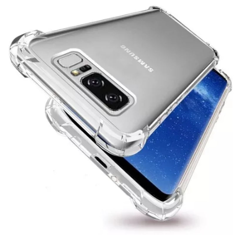 Miniatura Capinha Silicone Antichoque Película Gel Samsung Note 8 N950