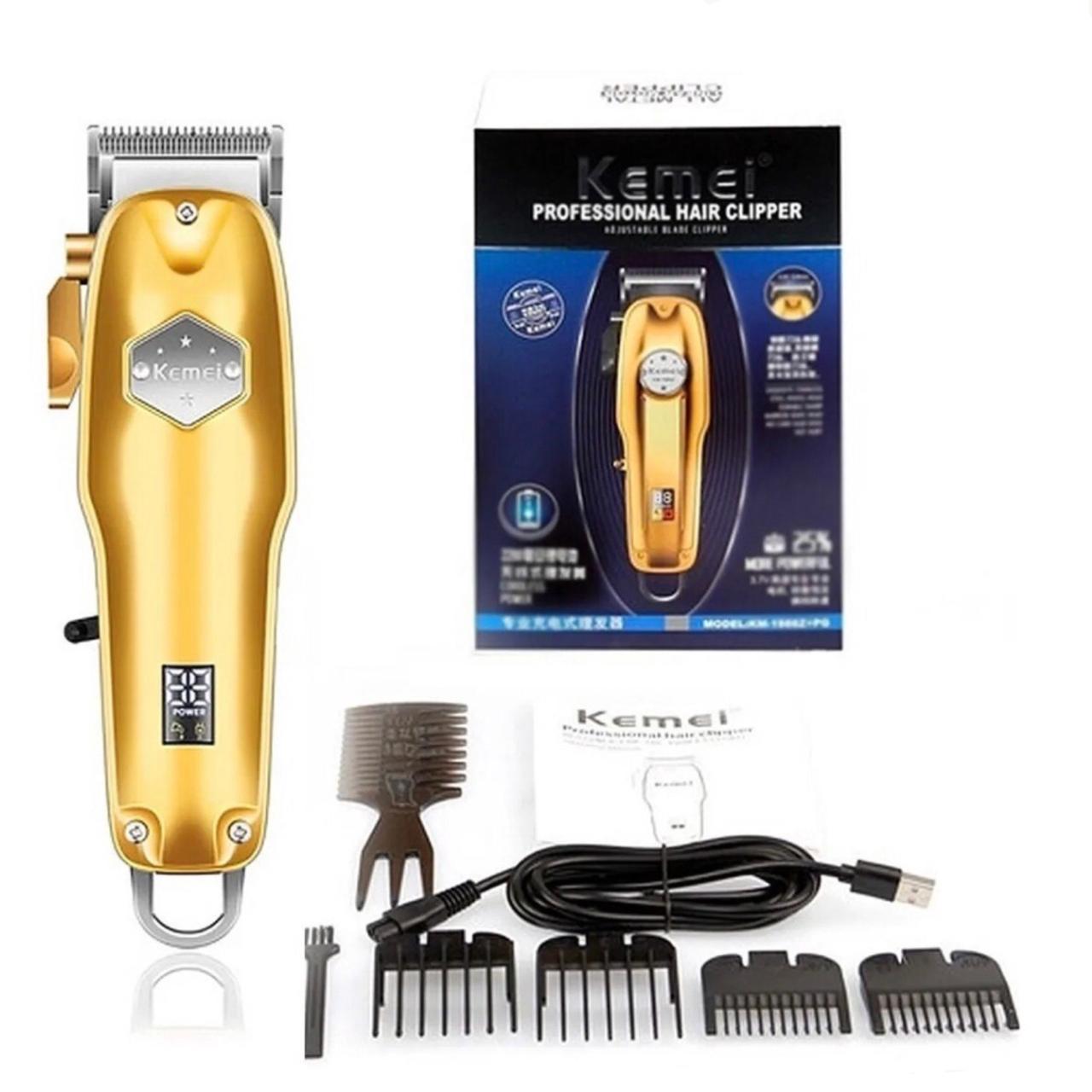 Miniatura Kit Barbeiro 3 Em 1 Máquinas Kemei +Pg Acabamento Shaver