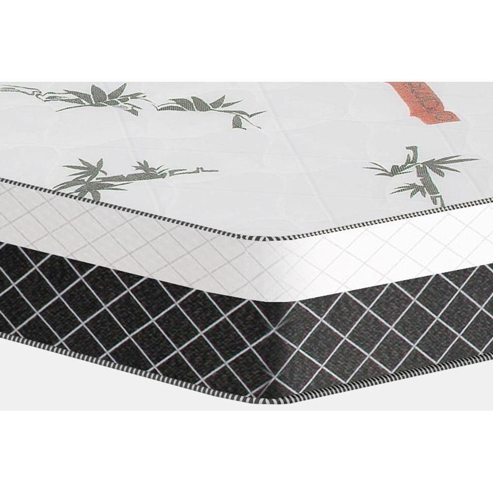 Miniatura Cama Box Baú Casal: Colchão Ortopédico Plumatex Falcon Ultra Firme + Base Crc Suede Black(138x188)
