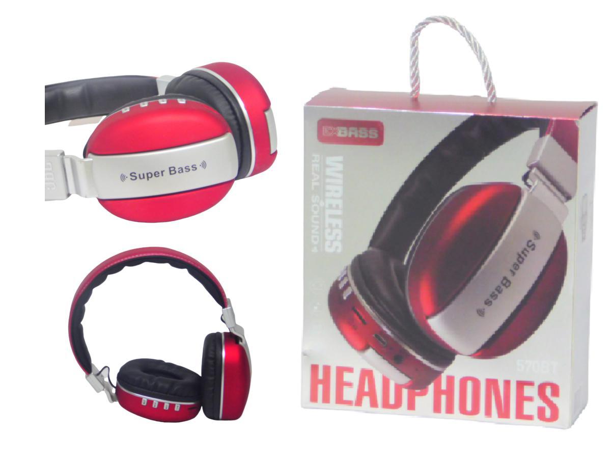 Miniatura Fone De Ouvido Headphone 570Bt Wireless Micro Sd Até 16Gb