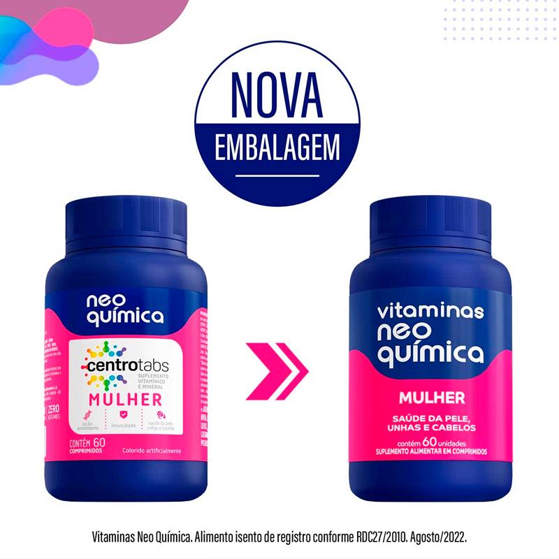 Miniatura Vitamina Neo Química Centrotabs Mulher 60 Comprimidos