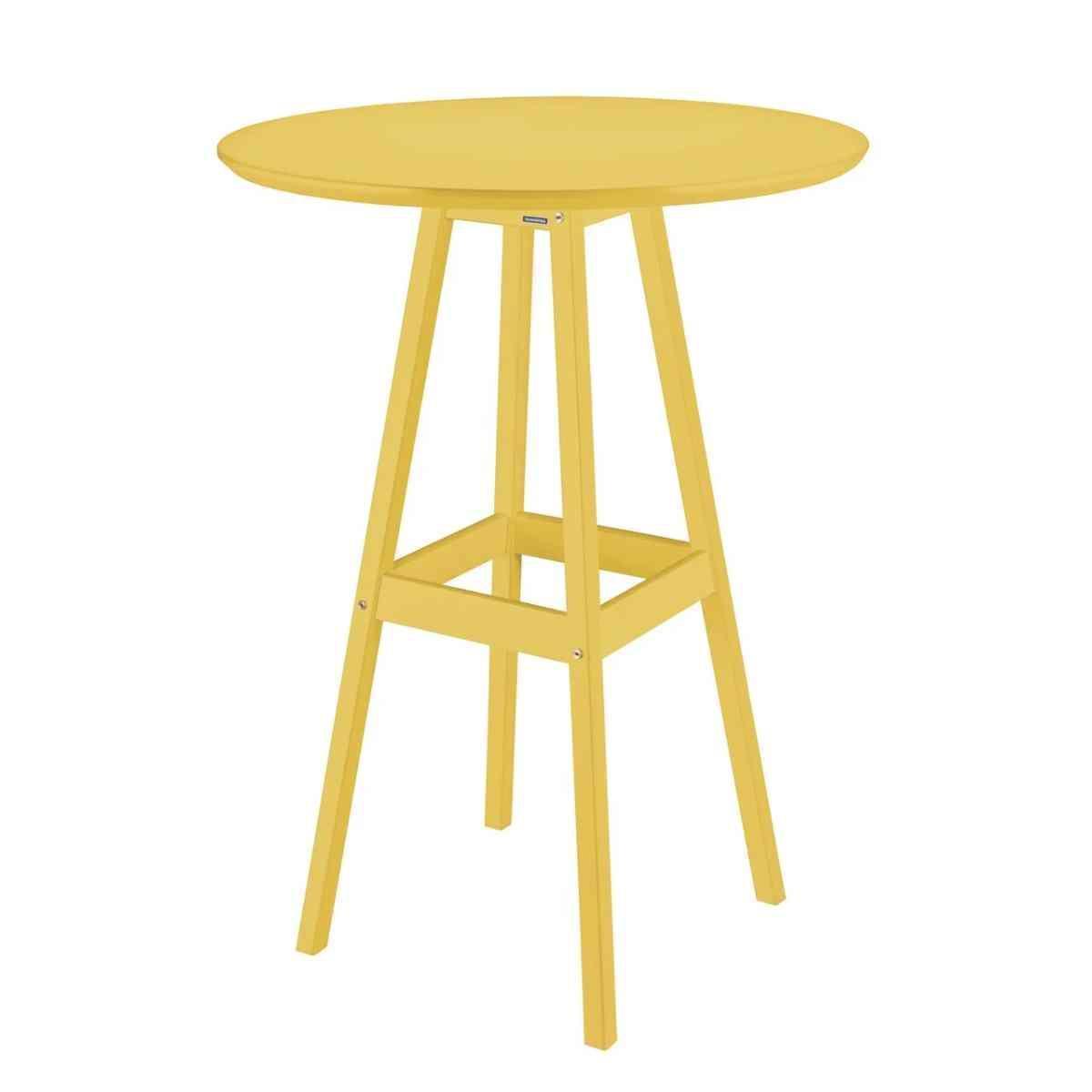 Miniatura Mesa Pub Bar Bistro Alta 65Cm Amarelo Tramontina 107Cm