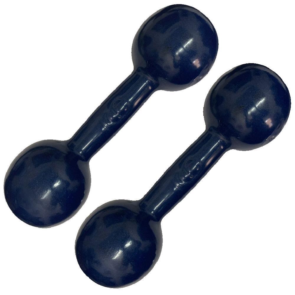 Miniatura Par Halter Emborrachado 9Kg Peso Musculação Academia Treino