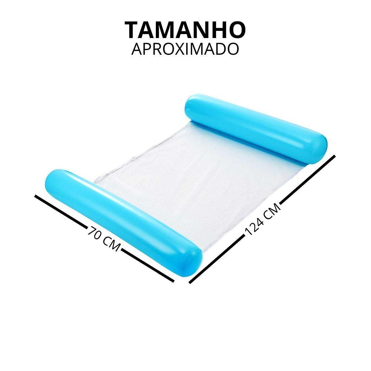 Boia Rede Flutuante Azul Inflável 124X70Cm - Dm Splash