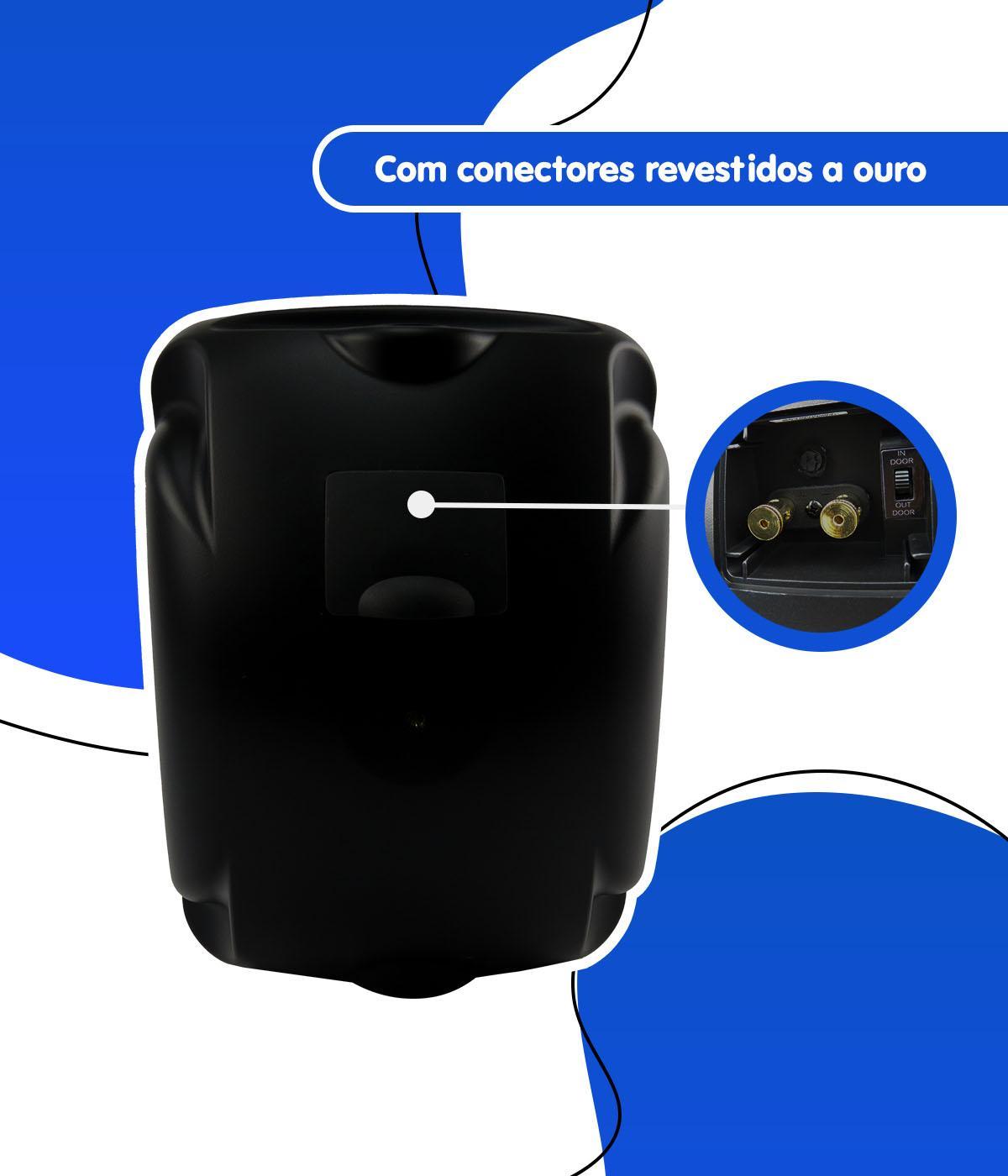 Par Caixa Acústica Passiva 6 K6 Preto Kaz Audio 400W Rms