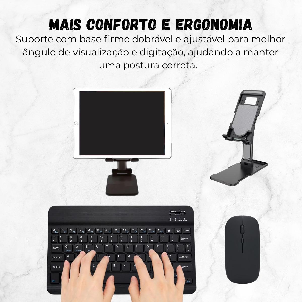 Miniatura Kit Capa + Teclado Sem Fio + Suporte Para Tablet Lenovo P11