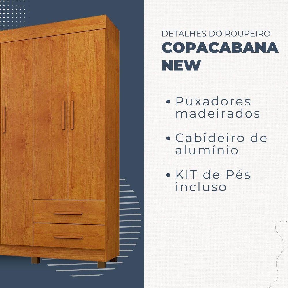 Miniatura Guarda Roupa Copacabana New 4 Portas 2 Gavetas Benetil Móveis Cinamomo