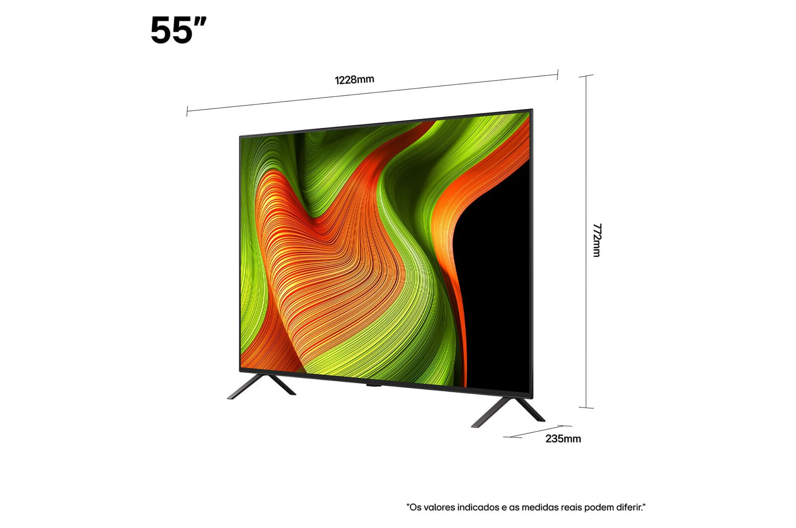 Smart TV LG OLED AI B5 4K de 55" 2025 OLED55B5PSA.AWZ Smart TV LG OLED AI B5 4K de 55 polegadas 2025