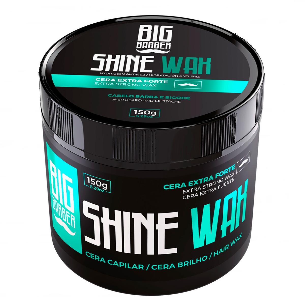 Cera Modeladora Shine Wax E Pomada Efeito Teia Big Barber