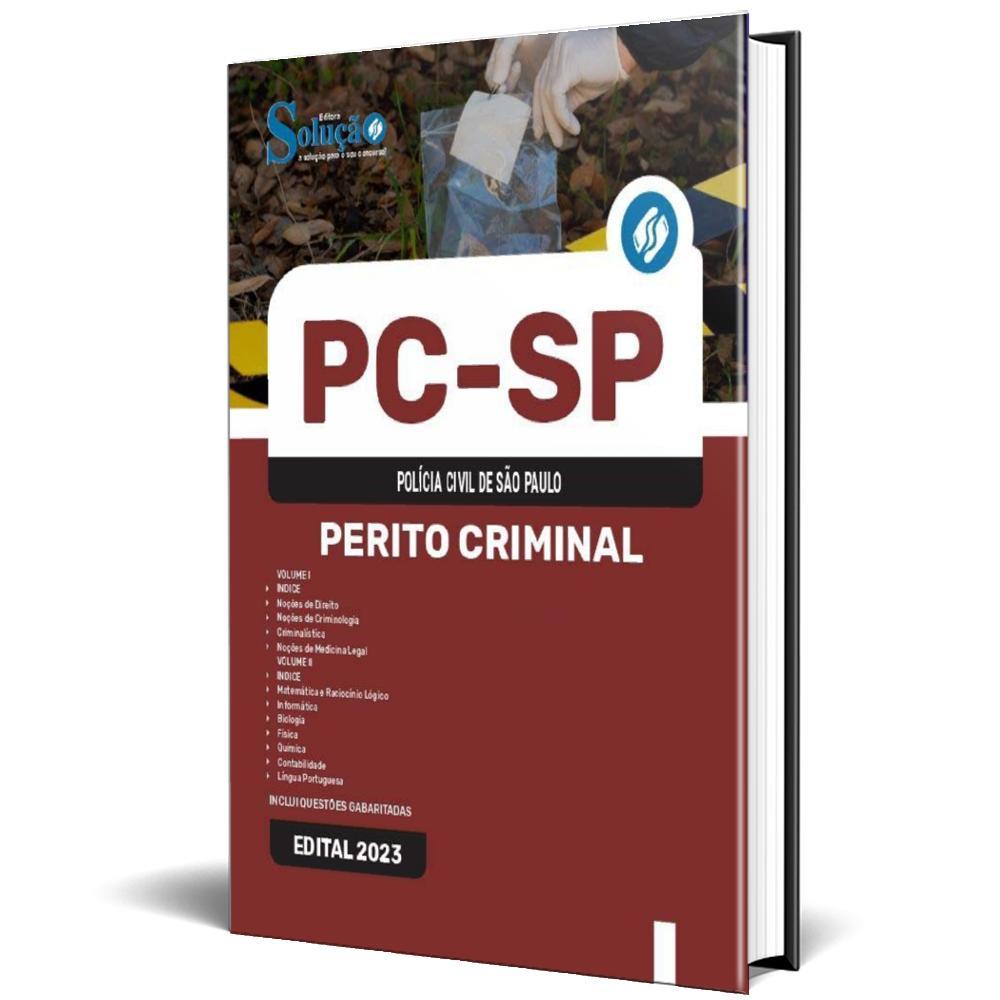 Miniatura Apostila Pc Sp 2024 - Perito Criminal