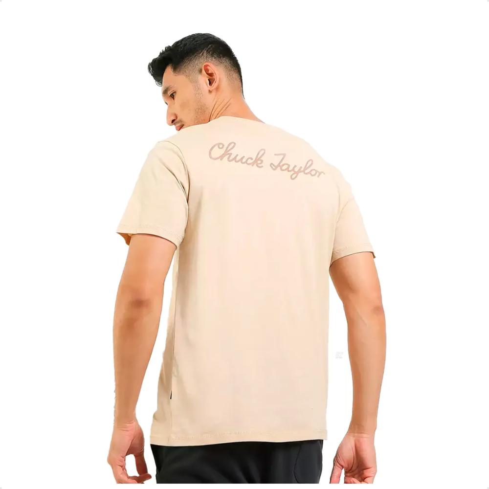 Miniatura Camiseta Converse All Star Go-to Star Sneaker Patch Bege - EGG