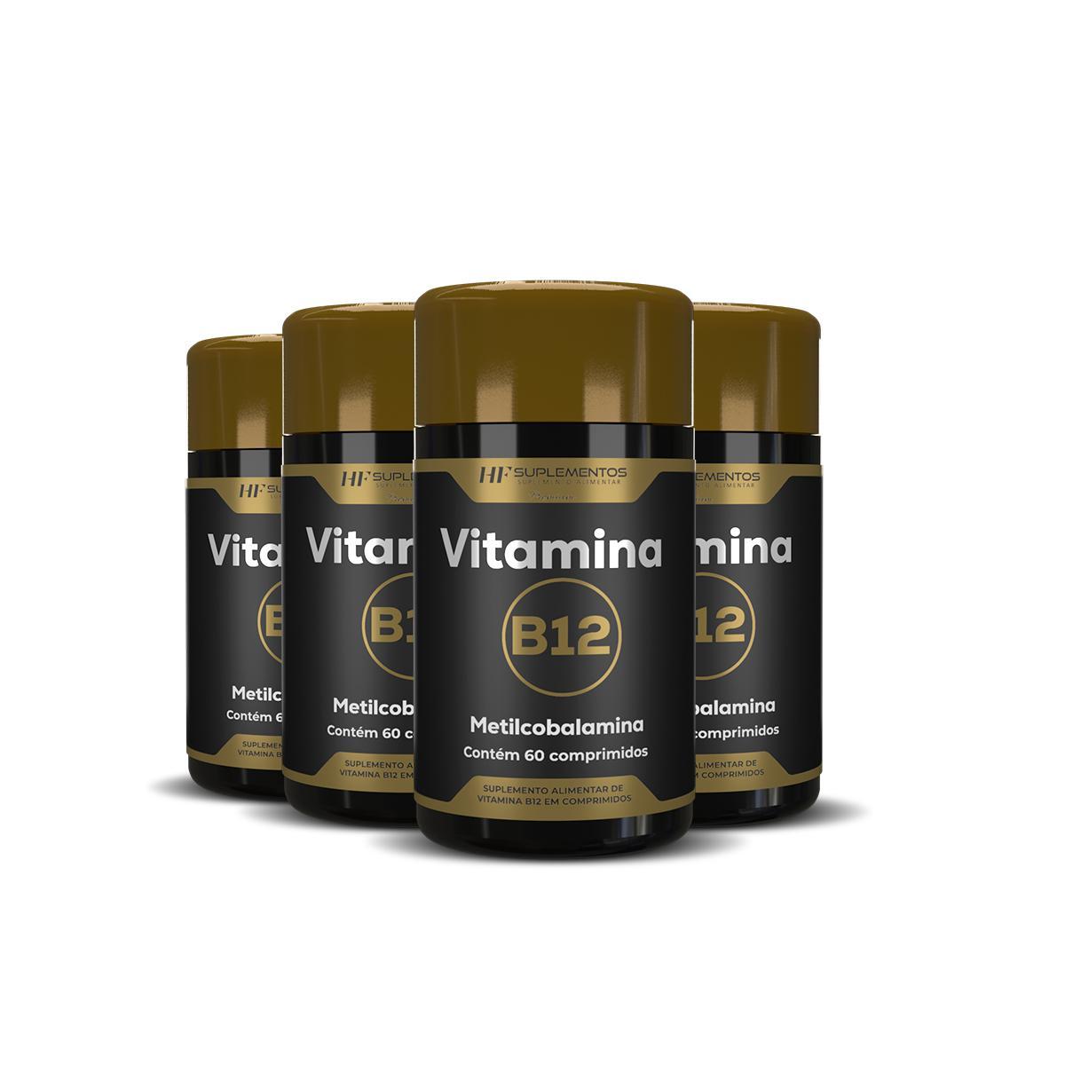 Miniatura 4X Vitamina B12 Metilcobalamina 60Comprimidos Hf Suplementos