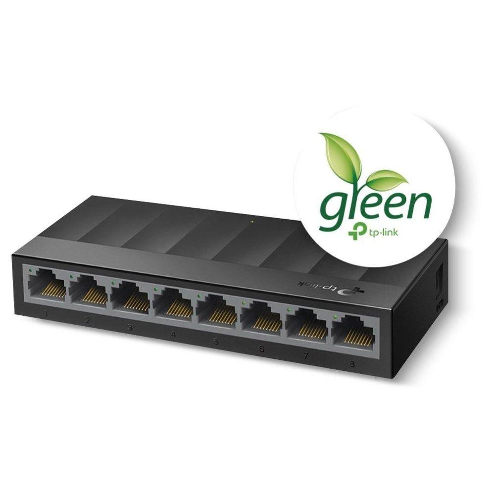 Miniatura Switch Gigabit De Mesa Com 8 Portas 10-100-1000 Ls1008g Smb