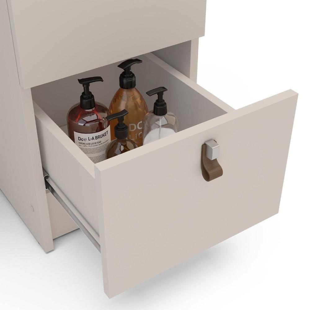 Miniatura Penteadeira Camarim com Espelho França Off White/Freijó