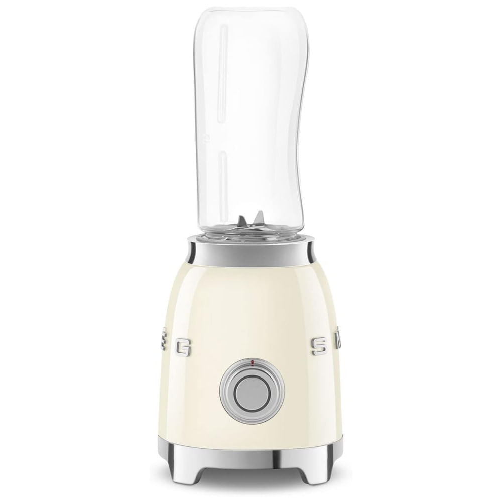 Miniatura Liquidificador Pessoal SMEG 50s Retro Style com Botão Iluminado e Duas Garrafas Livres de BPA de 600 ML - Creme
