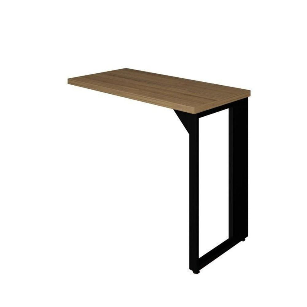 Mesa para Escritório Diretor em L 120x150cm Marrom/Preto
