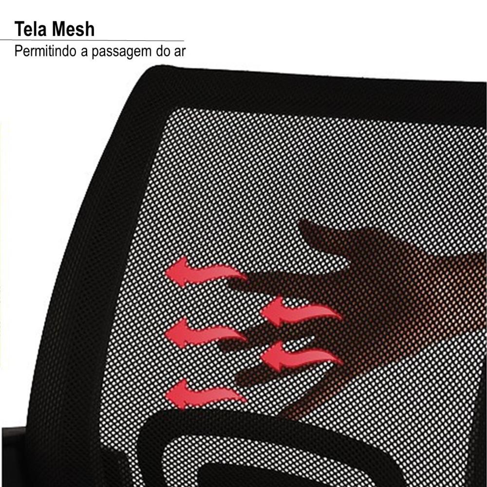 Cadeira Escritorio Tela Mesh Cadeira para Escritório Tok OR Design Preta